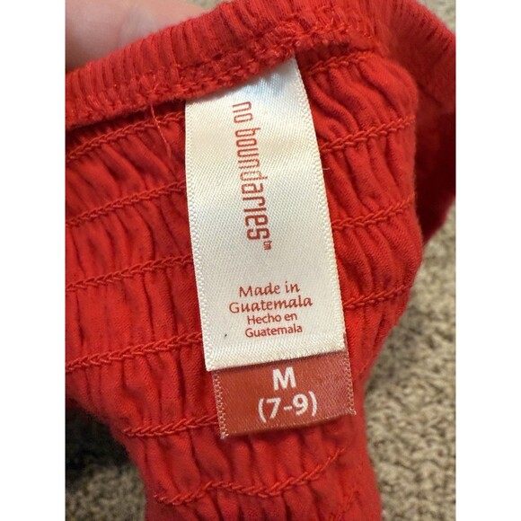 Women’s Red Tube Top Medium No Boundaries Ribbed Crop M Med - Picture 4 of 7